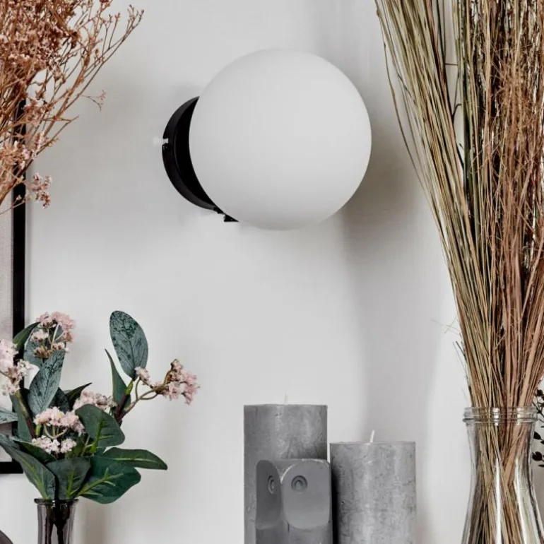 Applique murale - Verre 15 cm Chehalis Blanc, 1 lumière