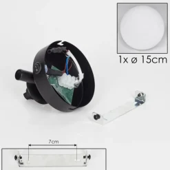 Applique murale - Verre 15 cm Chehalis Blanc, 1 lumière