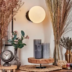 Applique murale - Verre 15 cm Chehalis Blanc, 1 lumière