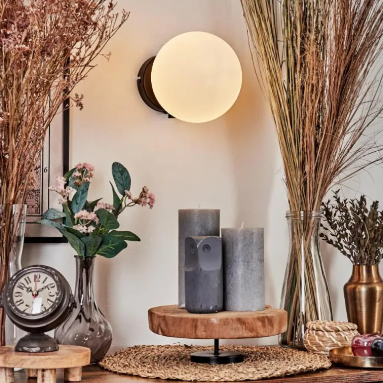 Applique murale - Verre 15 cm Chehalis Blanc, 1 lumière