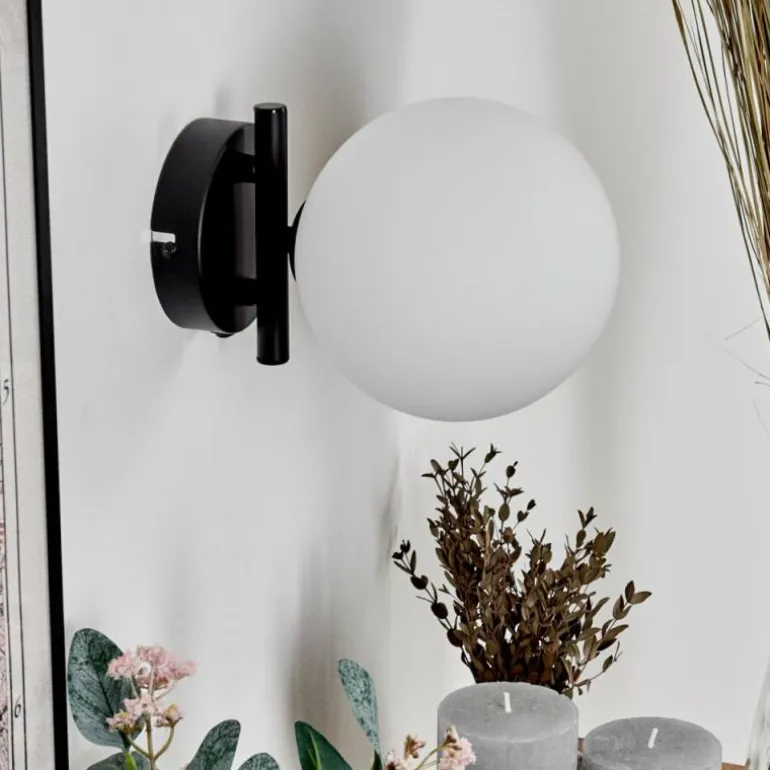 Applique murale - Verre 15 cm Chehalis Blanc, 1 lumière