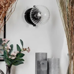 Applique murale - Verre 12 cm Chehalis Clair, 1 lumière