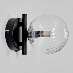 Applique murale - Verre 12 cm Chehalis Clair, 1 lumière