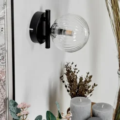 Applique murale - Verre 12 cm Chehalis Clair, 1 lumière