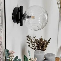 Applique murale - Verre 15 cm Chehalis Clair, 1 lumière