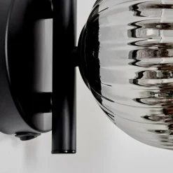 Applique murale - Verre 12 cm Chehalis Fumé, 1 lumière