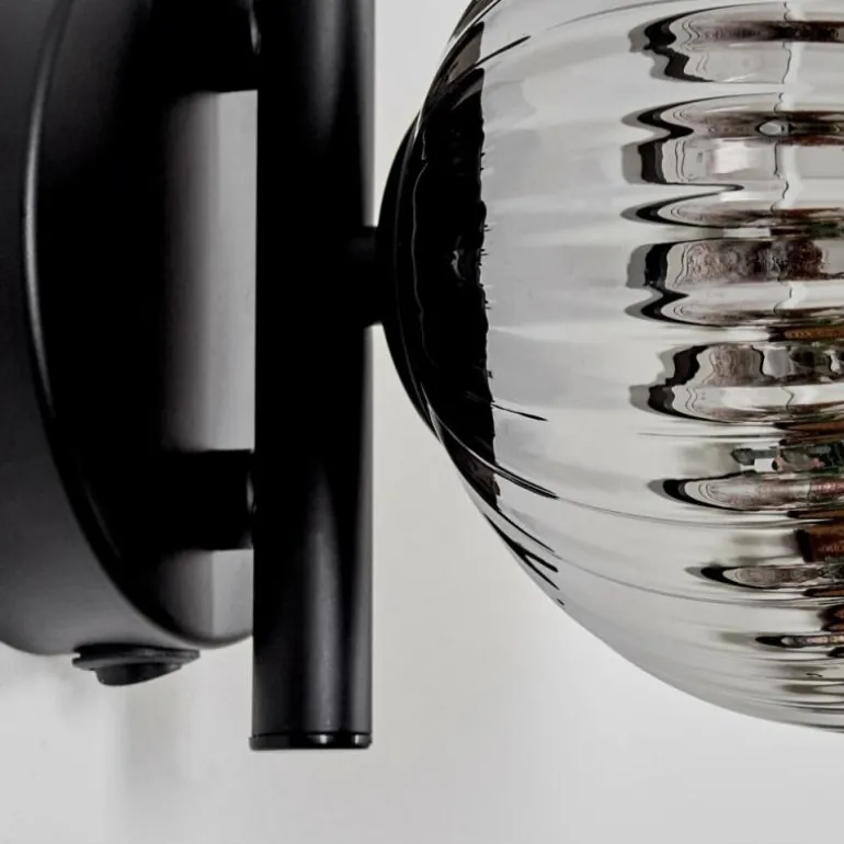 Applique murale - Verre 12 cm Chehalis Fumé, 1 lumière