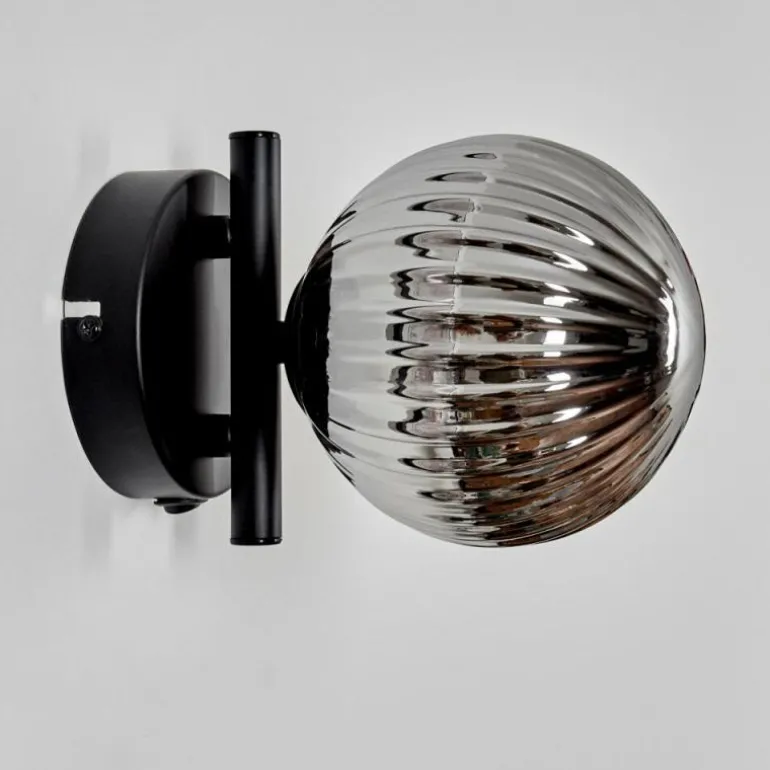 Applique murale - Verre 12 cm Chehalis Fumé, 1 lumière