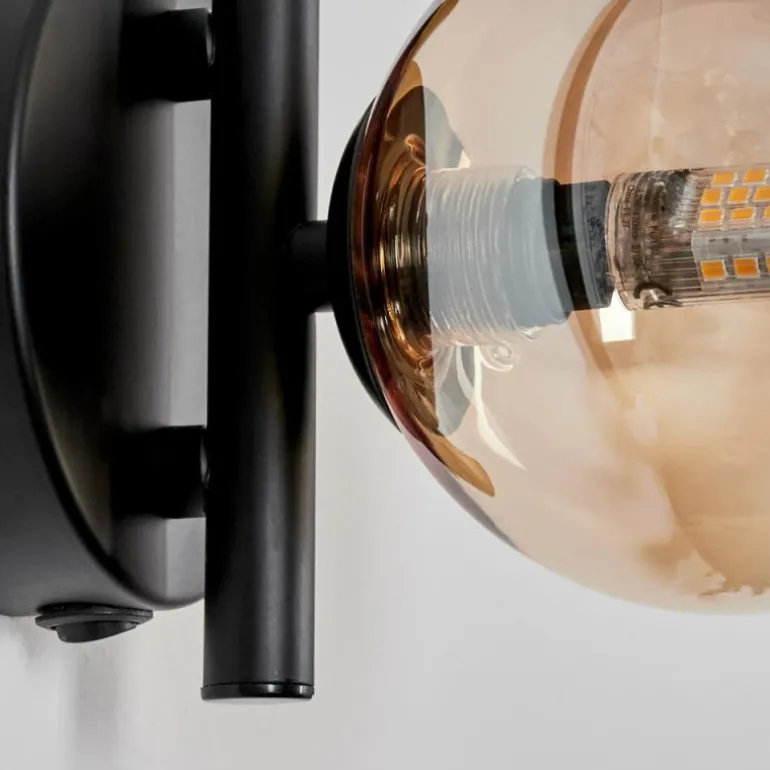 Applique murale - Verre 10 cm Chehalis Ambre, 1 lumière