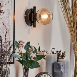 Applique murale - Verre 10 cm Chehalis Ambre, 1 lumière