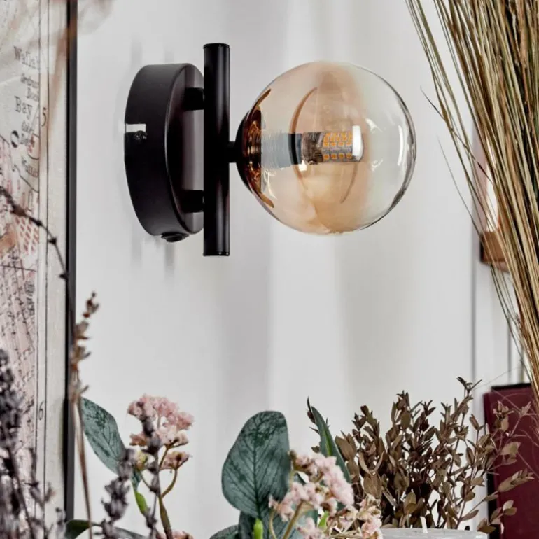 Applique murale - Verre 10 cm Chehalis Ambre, 1 lumière