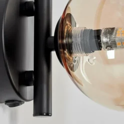 Applique murale - Verre 12 cm Chehalis Ambre, Clair, 1 lumière