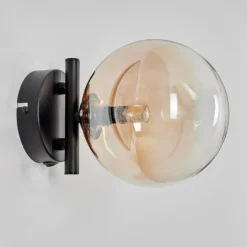 Applique murale - Verre 15 cm Chehalis Ambre, Clair, 1 lumière