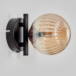 Applique murale - Verre 12 cm Chehalis Ambre, 1 lumière