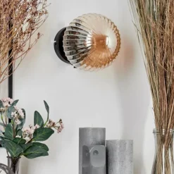 Applique murale - Verre 15 cm Chehalis Ambre, 1 lumière