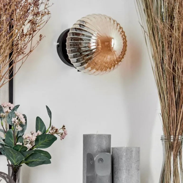 Applique murale - Verre 15 cm Chehalis Ambre, 1 lumière