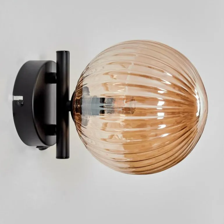 Applique murale - Verre 15 cm Chehalis Ambre, 1 lumière