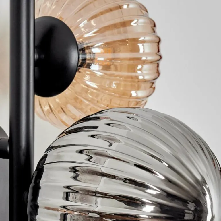 Applique murale - Verre 10 cm, 12 cm Chehalis Ambre, Fumé, 3 lumières