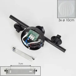 Applique murale - Verre 10 cm Chehalis Blanc, 3 lumières