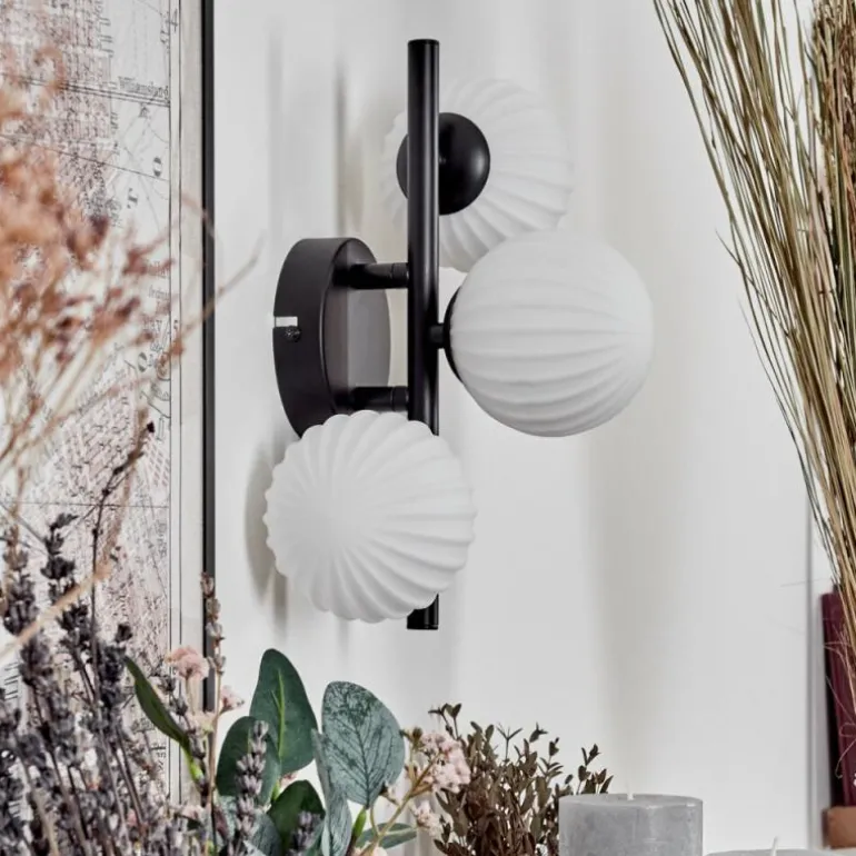 Applique murale - Verre 10 cm Chehalis Blanc, 3 lumières