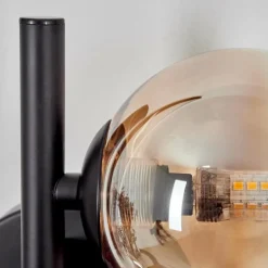 Applique murale - Verre 10 cm Chehalis Ambre, Clair, 2 lumières