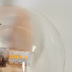 Applique murale - Verre 10 cm Chehalis Ambre, Clair, 2 lumières