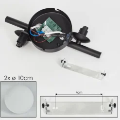 Applique murale - Verre 10 cm Chehalis Blanc, 2 lumières