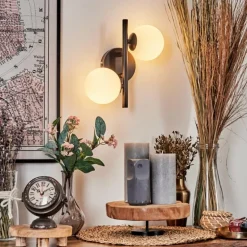 Applique murale - Verre 10 cm Chehalis Blanc, 2 lumières