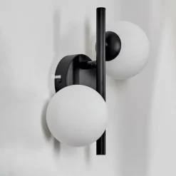 Applique murale - Verre 10 cm Chehalis Blanc, 2 lumières