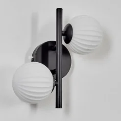 Applique murale - Verre 10 cm Chehalis Blanc, 2 lumières