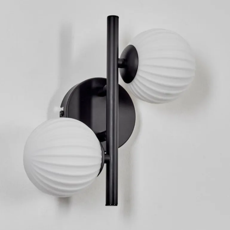 Applique murale - Verre 10 cm Chehalis Blanc, 2 lumières