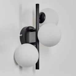 Applique murale - Verre 10 cm Chehalis Blanc, 3 lumières