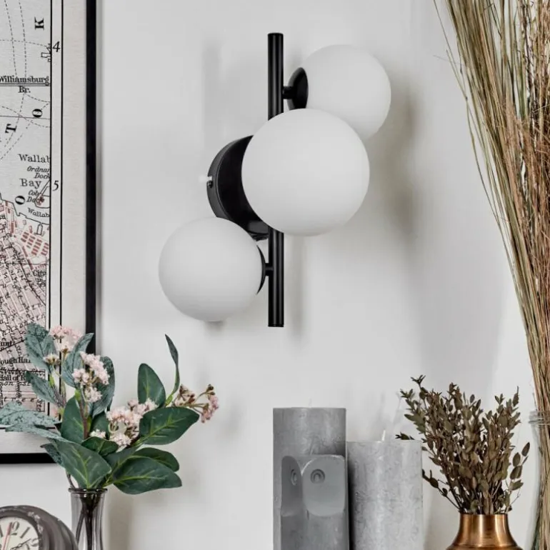 Applique murale - Verre 10 cm, 12 cm Chehalis Blanc, 3 lumières