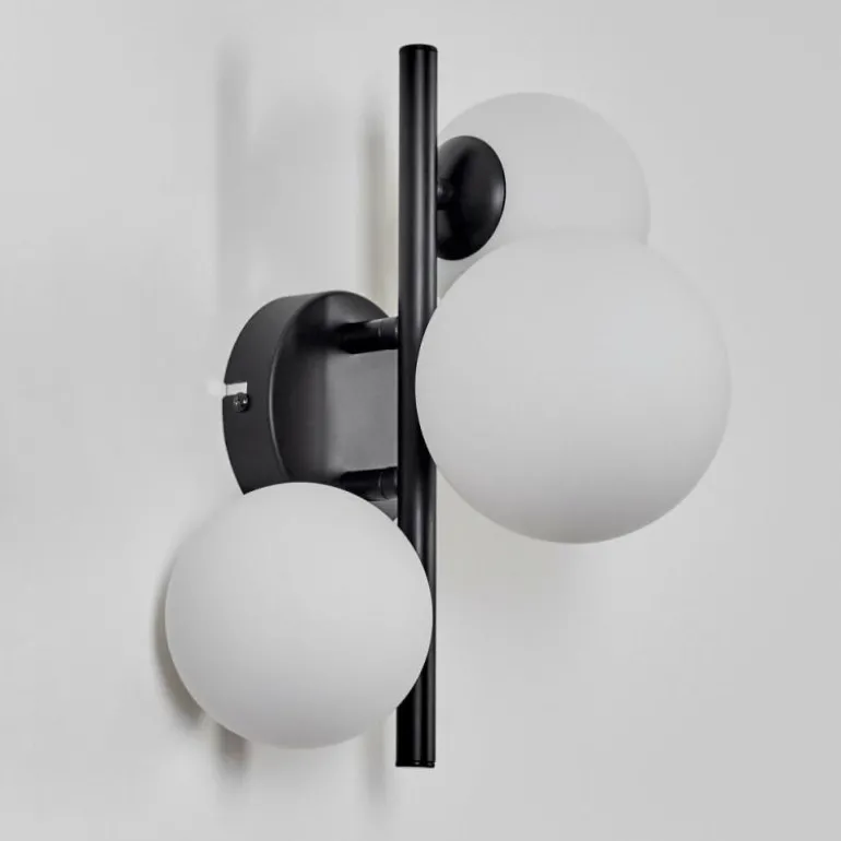 Applique murale - Verre 10 cm, 12 cm Chehalis Blanc, 3 lumières