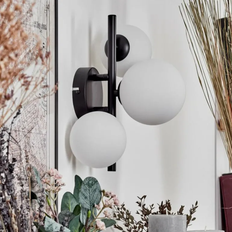 Applique murale - Verre 10 cm, 12 cm Chehalis Blanc, 3 lumières