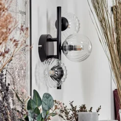 Applique murale - Verre 10 cm Chehalis Clair, 3 lumières