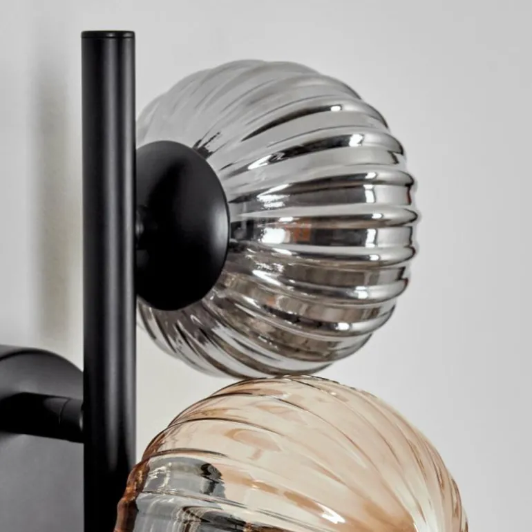 Applique murale - Verre 10 cm Chehalis Ambre, Clair, Fumé, 3 lumières