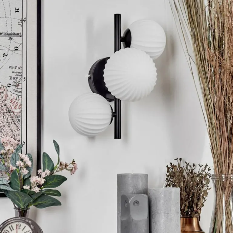 Applique murale - Verre 10 cm, 12 cm Chehalis Blanc, 3 lumières