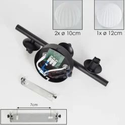 Applique murale - Verre 10 cm, 12 cm Chehalis Blanc, 3 lumières