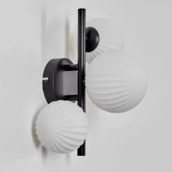 Applique murale - Verre 10 cm, 12 cm Chehalis Blanc, 3 lumières