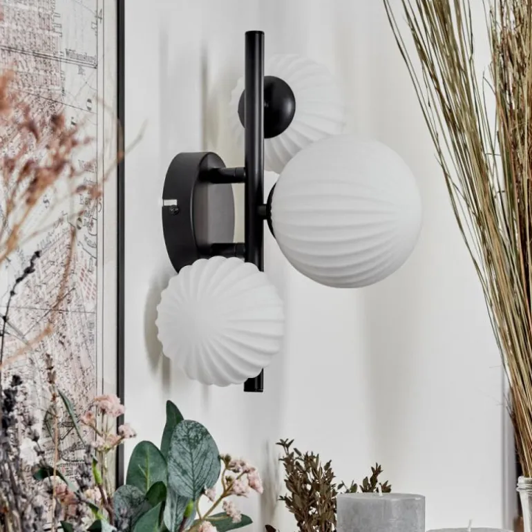 Applique murale - Verre 10 cm, 12 cm Chehalis Blanc, 3 lumières