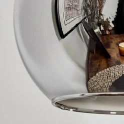 Applique murale - Verre 15 cm Koyoto Écru, Noir, 1 lumière