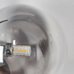 Applique murale - Verre 10 cm, 12 cm Chehalis Noir, 2 lumières