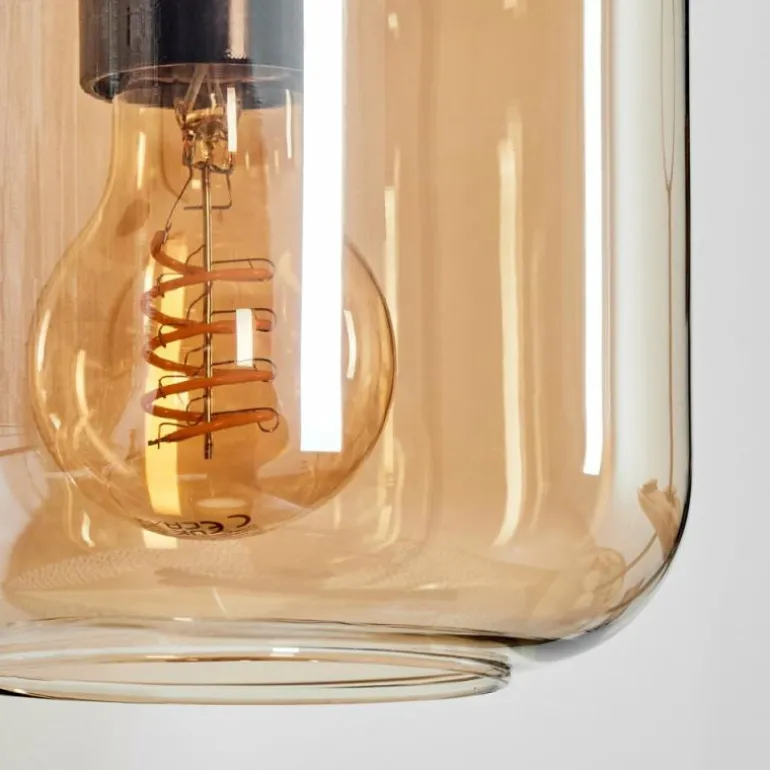 Applique murale - Verre 15 cm Lauden Écru, Noir, 1 lumière