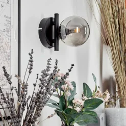 Applique murale - Verre Chehalis Fumé, 1 lumière