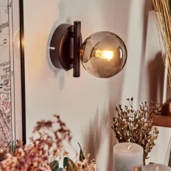 Applique murale - Verre Chehalis Fumé, 1 lumière