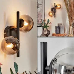 Applique murale - Verre Chehalis Fumé, 2 lumières