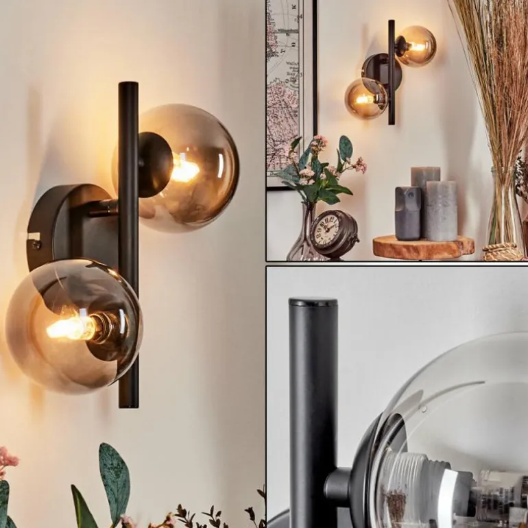 Applique murale - Verre Chehalis Fumé, 2 lumières