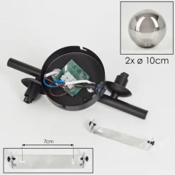 Applique murale - Verre Chehalis Fumé, 2 lumières