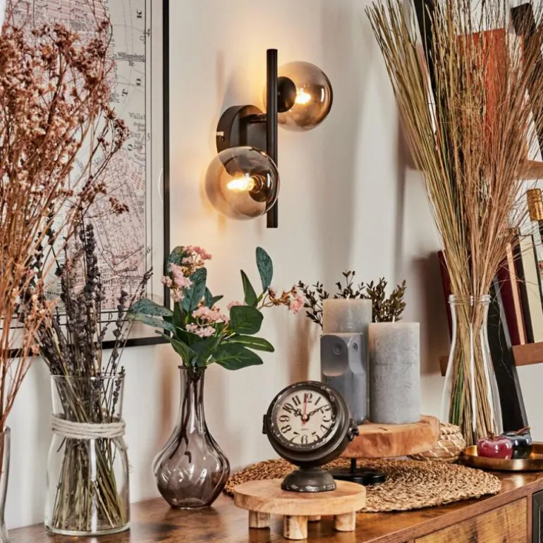 Applique murale - Verre Chehalis Fumé, 2 lumières